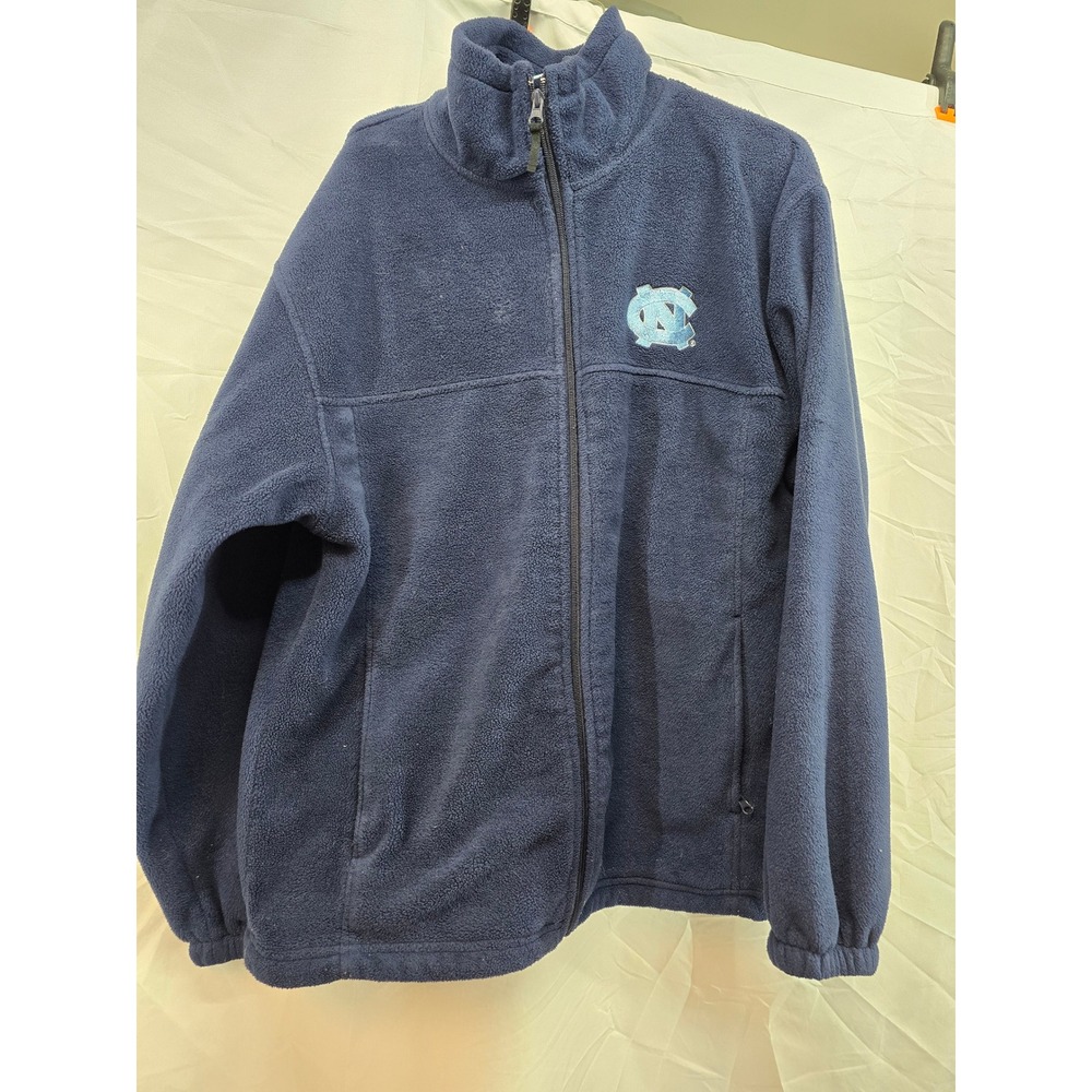 Mens Navy Blue U of NC Tar Heels Fleece Jacket Reebok Heisman Collection Sz L